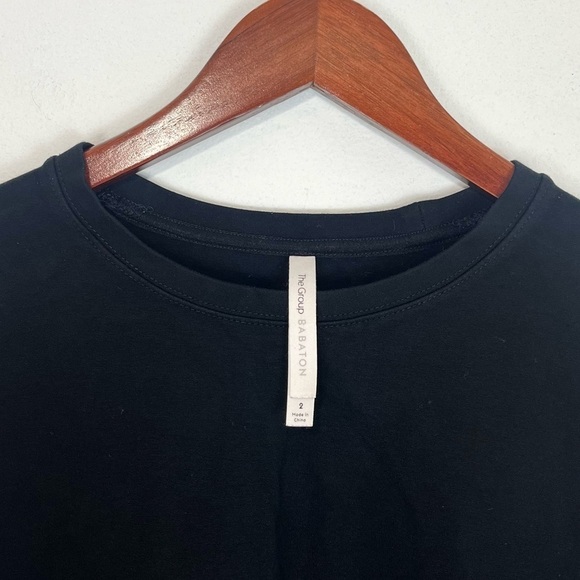 Aritzia The Group Babaton Basic Crewneck Sweatshirt Black Size 2 - Picture 4 of 6